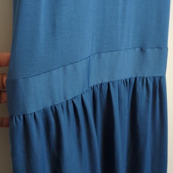 NWOT Royal Blue Long Dress Iridescent Women's Size 6 - Picture 4 of 12